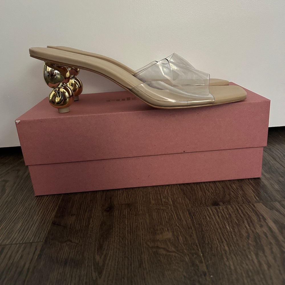 Cult Gaia clear strap sandals